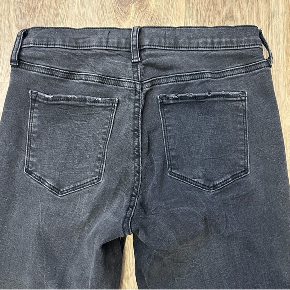 GAP Inner Cozy Leg Black Distressed Skinny Jeans with Raw Hem size 30R - Picture 6 of 6